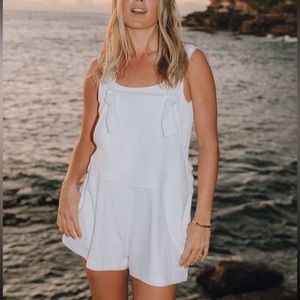 Daily Drills white terry romper